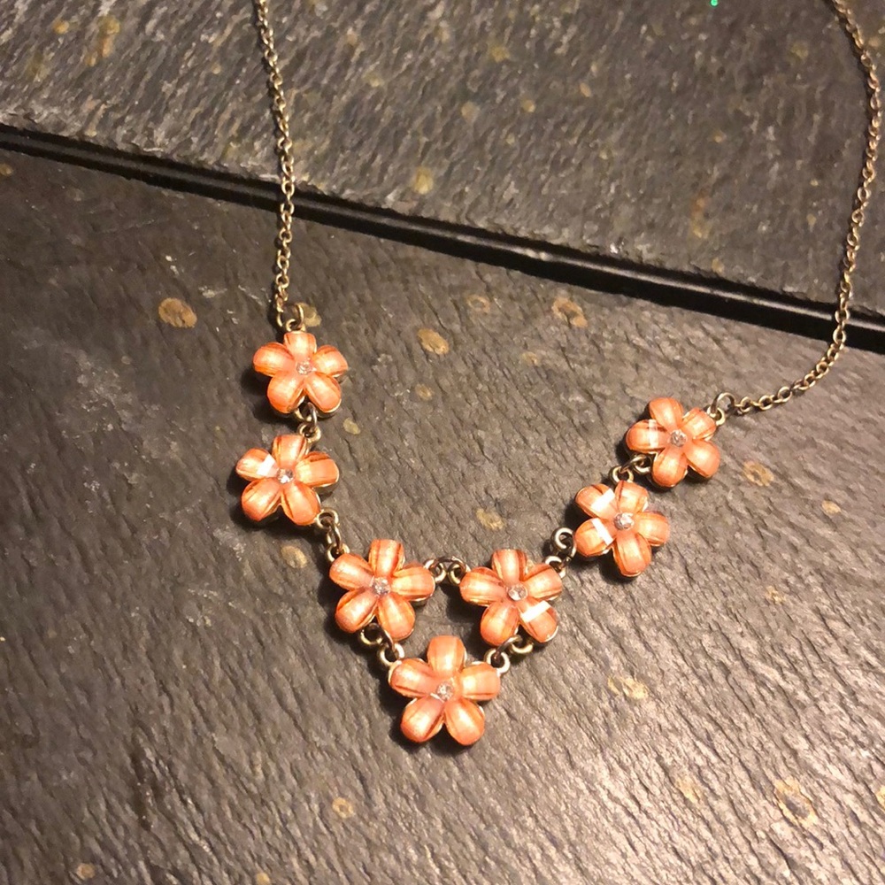 Charlotte Russe Pink Floral Necklace